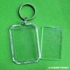 Chaveiro de Plástico Casca Vazia em Branco Caligrafia Acrílico Transparente Chaveiro Moldura de Foto Criativa Logo Imprimível