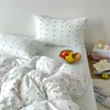 Artículo Único Sábana de jacquard de algodón puro Clase A, funda de edredón, funda de almohada para la temporada de regreso a clases, ropa de cama de algodón puro para dormitorio para cama doble de 1.5m/1.8m