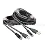 Cabo de Rede Elástico USB 2.0 Am para 8P8C Cabeça de Cristal RJ45 Cabo Estilingue Cabo de Rede 8P8C Cabeça de Cristal