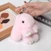 Pendente de Coelho de Pelúcia Imitação de Pelo de Coelho Rex Pingente de Bolsa de Coelho Pingente de Coelho MengMeng Pingente de Coelho Morto de Pelúcia