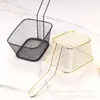 Fabricante Rectangular Creativo Acero Inoxidable Cesta para Freír Papas Fritas Galvanizada Cesta para Comida de Snack Cesta para Freír Cesta para Papas Fritas en Stock