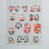 Etiquetas de Cristal con Forma Personalizada de Tendencia Nacional de Dibujos Animados, Pegatinas Transparentes de Resina de Personajes de Anime, Etiquetas con Logo Hechas a Mano Culturales y Creativas