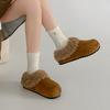 Pantuflas de Algodón Birkenstock Estilo Perezoso para Uso Exterior Femenino Nuevo Estilo Otoño e Invierno 2025 Pantuflas Medias Peludas con Forro de Lana de Moda