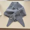 Cachecol Triangular de Tricô Liso de Lã Feminino Novo Outono Inverno Quente Versátil Cruzado Pequeno Cachecol de Pescoço Xale Toque de Alta Qualidade