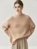 Relajado y Elegante~ Suéter de Cachemira para Mujer, Estilo Holgado y Perezoso, Jersey de Punto de Lana, Suéter de Manga Larga