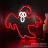 Nova Luz Neon Retroiluminada de Halloween com Designs de Fantasma, Caveira e Abóbora para Decoração de Festa Festiva Luz Noturna