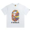 Camiseta Clássica Camuflada de Desenho Animado com Manga Curta, Nova Colaboração da Moda, para Homens e Mulheres, Camiseta Curta de Manga Meia-Manga para Casal