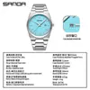El Reloj de Cuarzo para Hombre Más Vendido de Sanda con Calendario, Reloj Sencillo Luminoso para Hombre, Reloj Casual Impermeable con Correa de Acero para Hombres de Negocios