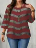 Ropa de Mujer Tallas Grandes Transfronteriza Europea y Americana 2026 Primavera y Otoño Color Sólido Rayado Cuello Redondo Manga Larga Sudadera Bestseller de Amazon