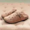 Novidade Primavera e Verão 2025 Estilo Doce e Fresco Meia-Sapatilha Rasteira com Biqueira Fechada para Mulheres, Sapatos Preguiçosos Slip-On Respiráveis