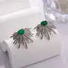 Pendientes de Ala de Golondrina Personalizados Transfronterizos Completamente Incrustados de Diamantes, Pendientes Brillantes de Explosión Estelar, Pendientes de Moda Coreana Europea y Americana Más Vendidos