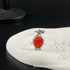Venta Caliente Transfronteriza de Amazon Cristal Rosa Natural Ojo de Tigre Forma de Huevo de Pingüino Colgante Collar Estilo Coreano Joyería