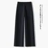 Pantalones de Traje de Otoño Personalizados Cintura Alta Caída Pierna Recta Sueltos Adelgazantes Versátiles para el Trabajo Casual Ropa de Mujer 20