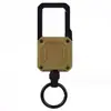 Chaveiro retrátil multifuncional atacado de fábrica quadrado para exterior com logo imprimível camping corda de fio magnético anti-perda