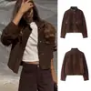 Roupas femininas europeias e americanas transfronteiriças ZA AliExpress moda popular tendência versátil jaqueta solta confortável
