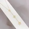 Joyería estilo japonés y coreano de chica dulce corazón cadena de clavícula pétalo de diamante collar de flor de circón femenino joyería femenina joyería