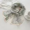 Novo Estilo Lenço Longo de Seda para Mulheres, Lenço de Chiffon 100% Seda de Amora, Versátil e de Alta Qualidade, Lenço de Primavera e Verão, Lenço de Pescoço, Echarpe