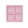Paleta de Arte para Uñas Multifuncional Cuadrícula de Cuatro Cuadros Esmalte de Uñas Gel Color Pintura Uña Manchada Pincel de Arte para Uñas Paleta de Colores Portátil