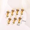 DIY frisado pulseira colar buraco contas tridimensionais banhado a cobre 18K ouro real estilo chinês pingente de gota de ouro antigo