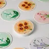 Artefato para Lavar Louça de Cozinha Flor de Desenho Animado Esponja de Polpa de Madeira Limpa Panela Sem Manchas de Óleo Ecológica Impressão Comprimida Algodão de Polpa de Madeira