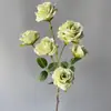 Flores Artificiales, Decoraciones de Flores Artificiales, Rosas Artificiales, Rosas Pequeñas de Seis Cabezas, Entrega Transfronteriza de Flores Artificiales, Flores Artificiales, Flores Decorativas