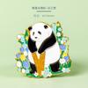 Pegatinas de metal para refrigerador con diseño de panda y flores, decoración bonita, estilo chino, recuerdos turísticos culturales y creativos de Chengdu.