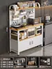 Estante de Almacenamiento para Cocina Multifuncional de Piso para el Hogar Contra la Pared Encimera Estante de Almacenamiento para Horno de Microondas Ollas y Sartenes Aparador Gabinete