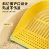 Pala para arena de gato de uso doméstico con rejilla grande y doble orificio para filtración de arena, pala para limpieza de arena de gato para mascotas, disponible para venta al por mayor
