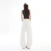 Jeans de Pierna Ancha Sencillos de Color Naranja Infantil Sólido para Mujer Sueltos Adelgazantes Ocultan Imperfecciones de Moda Versátiles Pantalones de Longitud Completa