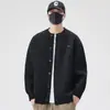 Novos suéteres de tricô para outono e inverno para homens e casais, estilo old money, jaqueta cardigã de gola redonda, simples e moderna, atacado de fábrica transfronteiriço