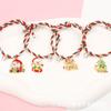Directo de fábrica serie navideña de dibujos animados Sanrio pulsera cuerda para la mano de parejas cadena de color ajustable cuerda roja y verde