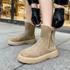 Sapatos de Algodão Grandes Marrons do Nordeste para Mulheres, Botas de Neve para Mulheres, Novo Estilo de Inverno 2026, Forradas com Lã, Espessadas, Quentes, Botas de Algodão com Solado Grosso