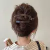 Pasador Ovalado de Gama Alta Estilo Coreano, Pinza Simple para la Parte Trasera de la Cabeza, Pinza Fresca y Dulce de Una Línea, Pinza Elegante, Accesorio para el Cabello