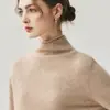Bai Cai Rong 2026 Otoño/Invierno Moda y Sencillo Capa Base de Punto Suéter Cardigan Delgado de Cuello Alto