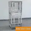 Jaula para Pájaros de Acero Inoxidable 304, Jaula Grande para Loros, Pequeña Cotorra del Sol, Myna, Periquito, Villa de Lujo para Pájaros con Vidrio Templado