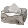 Caja de Pañuelos de Cerámica Glaciar Creativa para Hogar, Sala de Estar, Mesa de Centro, Escritorio, Caja de Papel de Lujo Ligero, Avanzada, de Nicho
