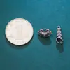 Colgante de paz con candado vintage desgastado de plata pura s925, dije pequeño hueco para colgar, pulsera DIY, accesorio de plata