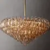 Candelabro de Cristal Estilo Americano de Lujo Ligero para Sala de Estar, Villa Dúplex, Nuevo Diseño Creativo Estilo Hong Kong para Comedor, Dormitorio, Hotel y Iluminación de Alojamiento