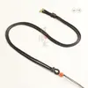 Colar Pingente Ágata Jade Corda Nó Plano Tecido à Mão DIY Pingente Jade Cristalino Fivela de Segurança Cordão Dourado