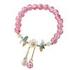 Pulsera Año Nuevo del Dragón 2024 para Mujer Pulsera Imitación Cinabrio Bollo de Dragón Nuevo Estilo Chino Joyería Estilo Chino Año del Dragón