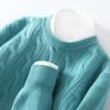 Outono e Inverno Novo 100 Suéter Masculino Em Torno Do Pescoço Torção Engrossado Cor Sólida Pulôver Suéter Caxemira Camisa Base De Malha