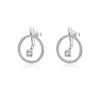 Hojas europeas y americanas Plata S925 clip para la oreja clip para el cartílago pendientes de borla temperamento femenino pendientes para la aurícula en forma de U pendientes de alta gama