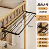 Perchero de ropa para mesita de noche de dormitorio, estante de almacenamiento en la cama para ropa, para colgar ropa para secar, gancho plegable para litera superior