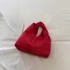 Bolsa balde fosca de cor sólida estilo coreano, novo modelo outono 2026, bolsa com textura única, bolsa de mão de nicho para o dia a dia feminino
