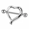 Anillos de pezón exquisitos superventas transfronterizos Acero inoxidable Forma de flor Anillos de pezón falsos Pinzas para pezones con pantalla de pavo real Joyería para piercing Tachones para pezones sin perforación