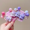 Elástico de Cabelo Dupla Camada Alta Elasticidade para Rabo de Cavalo Infantil de Meninas, Laço de Cabelo Fofo de Ursinho para Meninas, Corda de Cabelo Trançada para Meninas