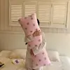 Almohada larga de apoyo de forro polar de invierno para niñas, almohada de apoyo para sujetar las piernas al dormir, almohada para dormir en el rincón de la ventana en otoño e invierno, cojín de respaldo para sofá