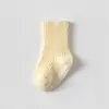 Meias de Chão Antiderrapantes de Cano Médio com Boca Larga, Algodão Penteado para Bebês Recém-Nascidos, Bebês e Crianças Pequenas, para Primavera, Outono e Inverno