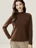 26 años de ropa de mujer de cachemira pura, construcción sin costuras, nueva colección de otoño, de alta gama, elegante y versátil suéter base