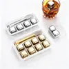 Cubitos de Hielo de Acero Inoxidable de Alta Calidad y Alto Brillo, Piedras de Hielo Metálicas, Cubitos de Hielo de Congelación Rápida de Grado Alimenticio Reciclables, Disponible para Dropshipping